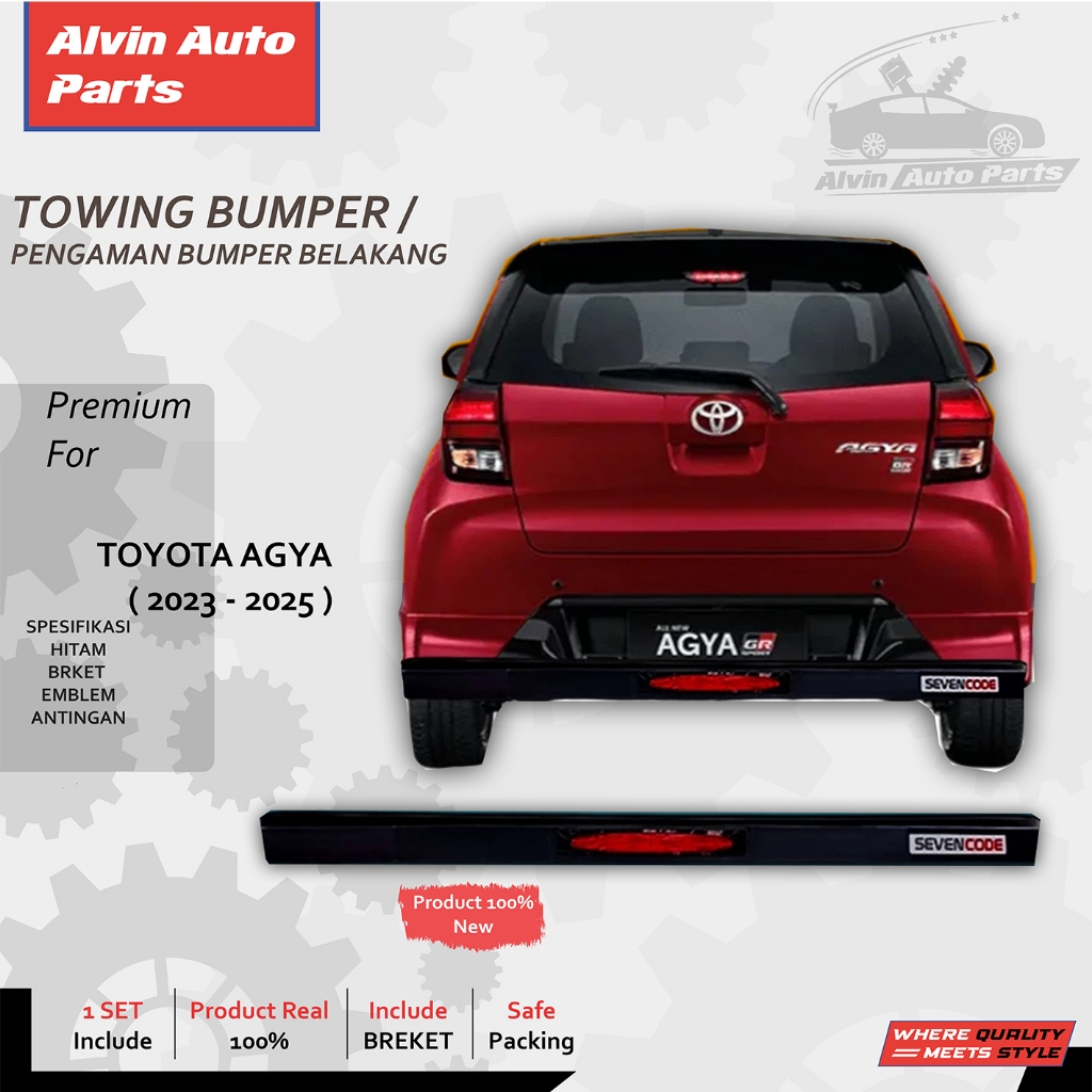 TOWING BELAKANG COMPACT AGYA 2023 - 2025 / PENGAMAN BUMPER BELAKANG AGYA 2023 - 2025 COMPACT STYLE