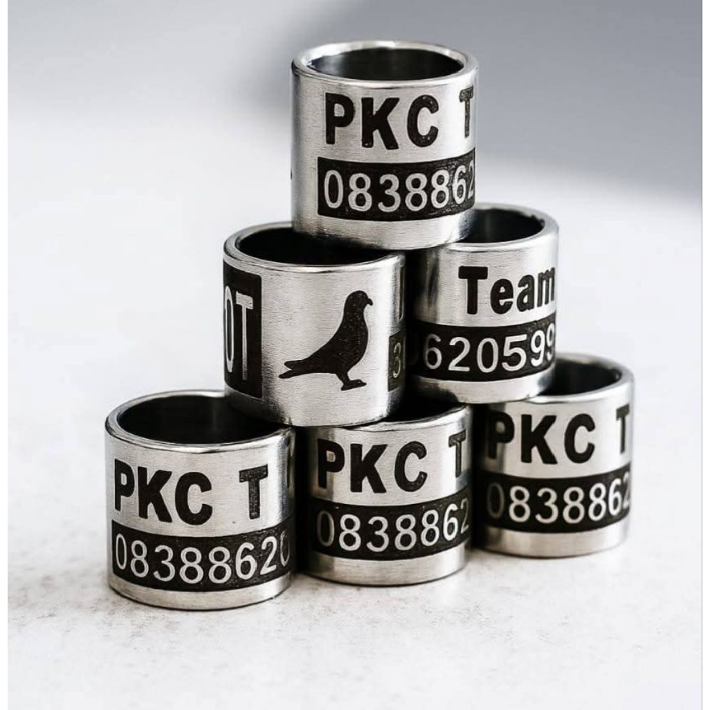 RING BURUNG | 20 BAJA VARIASI 1CM | CUSTOM CETAK NAMA | MERPATI | PERKUTUT | MURAI | KENARI | LOVEBI