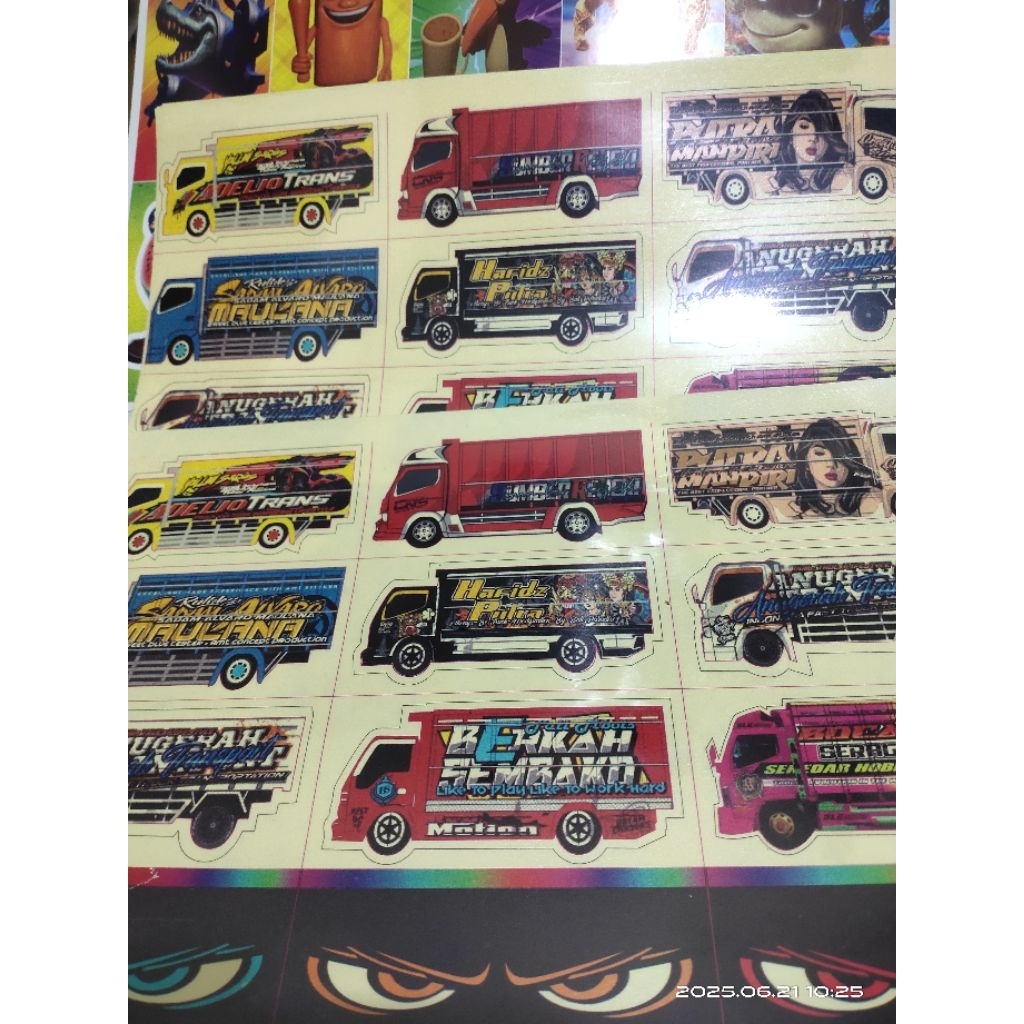 1LEMBAR STIKER TRUK OLENG