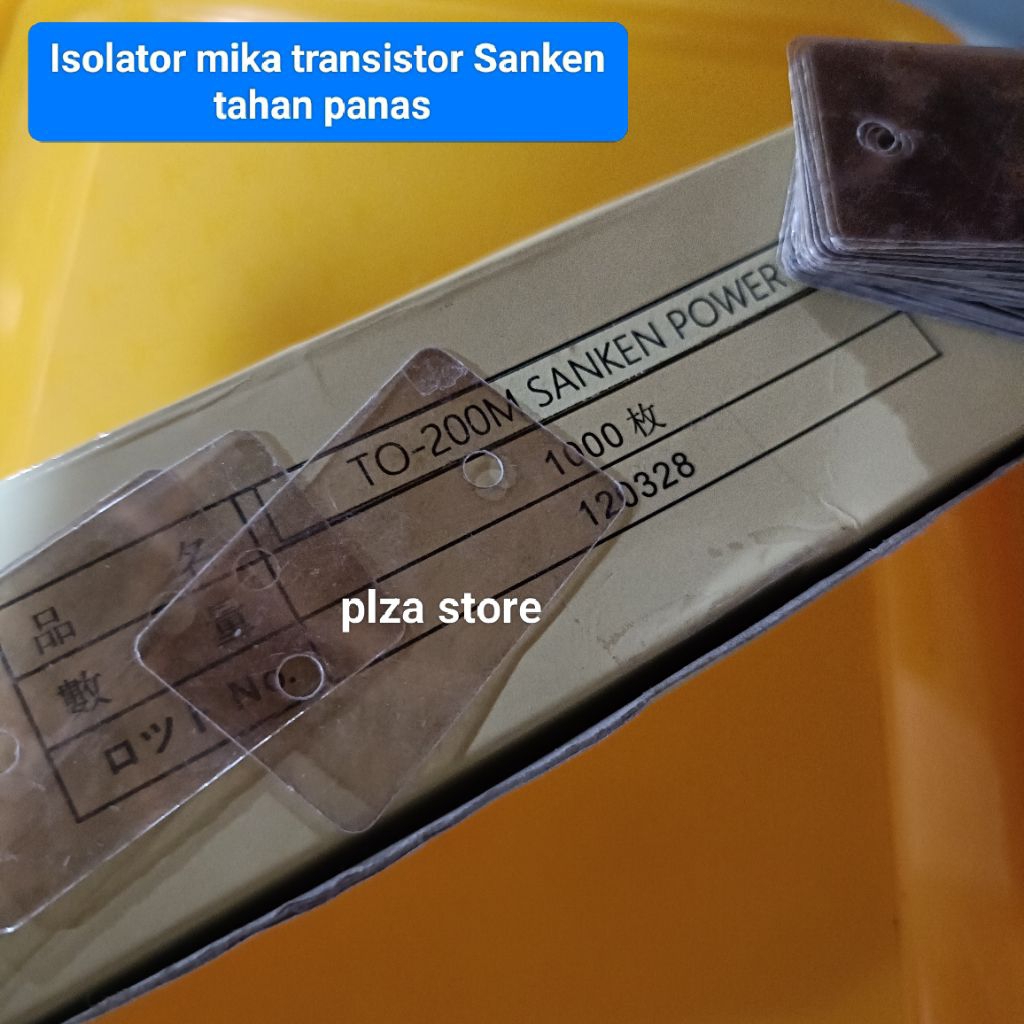Isolator mika Tr transistor Sanken tahan panas