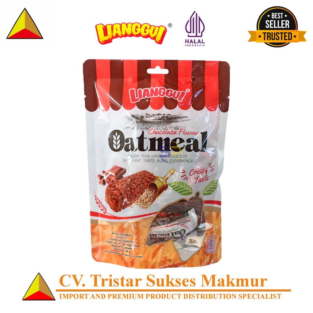 

(HALAL) Lianggui Oatmeal Snack Cokelat – Camilan Oat Renyah & Manis 108gr
