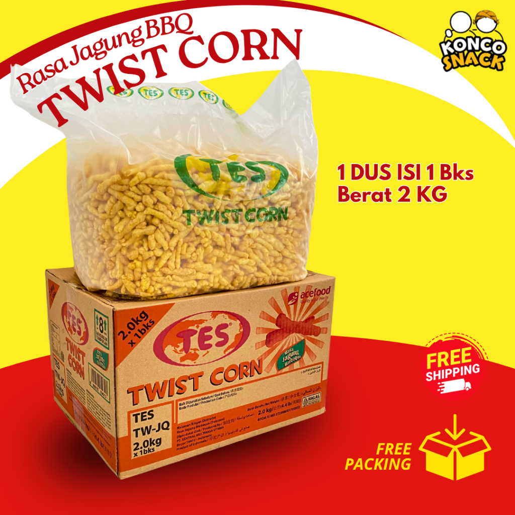 

SNACK TES TWISCORN 2 KG JAGUNG BARBEQUE SNACK MURAH ENAK