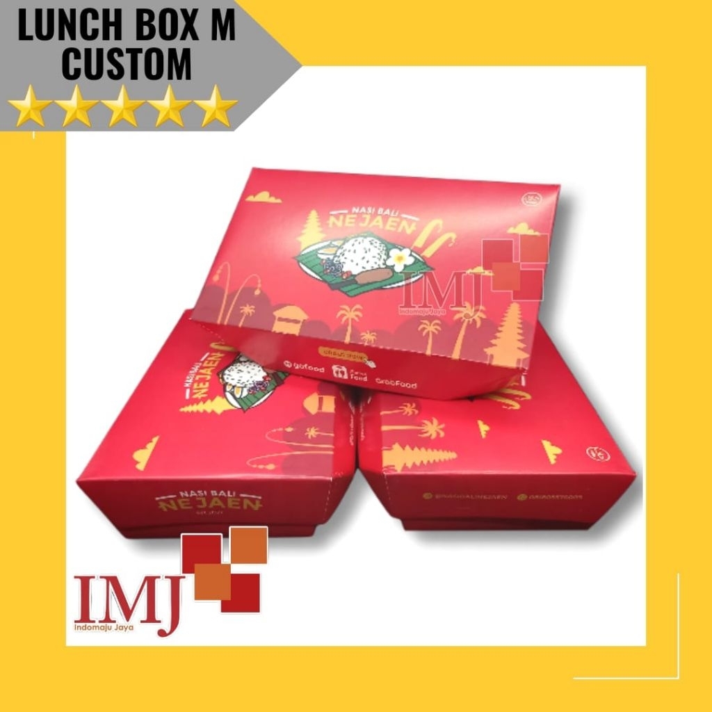 PRINT PAPER LUNCH BOX M CUSTOM DESAIN FULL COLOR KARDUS BOX CUSTOM DUS BOX AYAM GEPREK KARDUS AYAM
