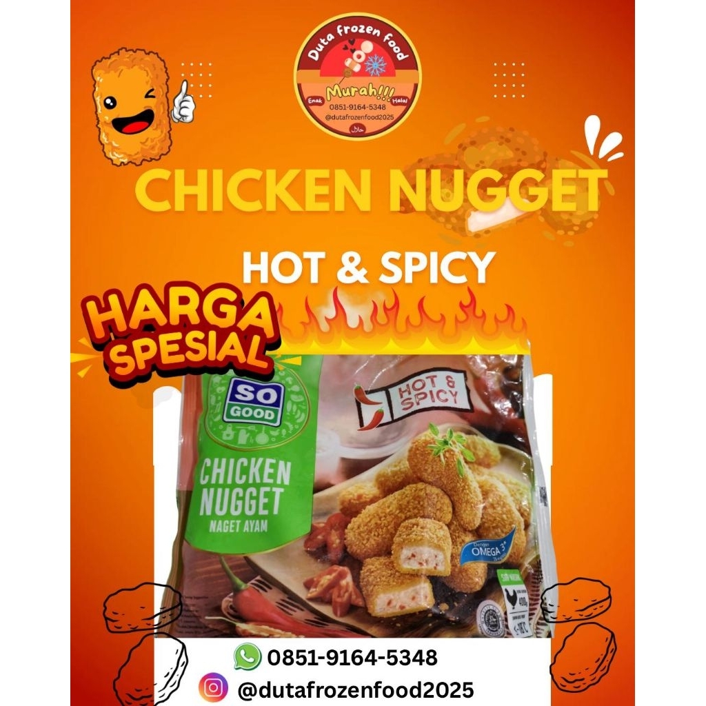 

nugget ayam pedas, so good naget ayam 400g