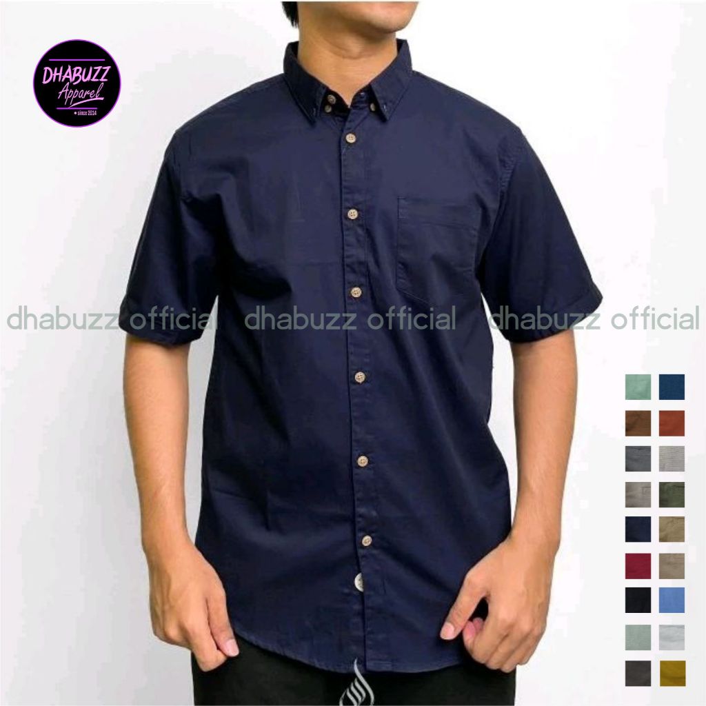 [ SAJUAK PREMIUM TB ] BAJU KEMEJA KERAH FORMAL PRIA LENGAN PENDEK NEW COLOR COTTON ORIGINAL SAJUAK