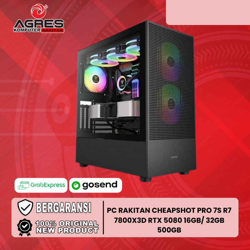 PC RAKITAN CHEAPSHOT 7S R7 7800X3D RX 9070 XT 16GB/ 32GB 500GB RAKITAN GAMING PC - KOMPUTER RAKITAN 