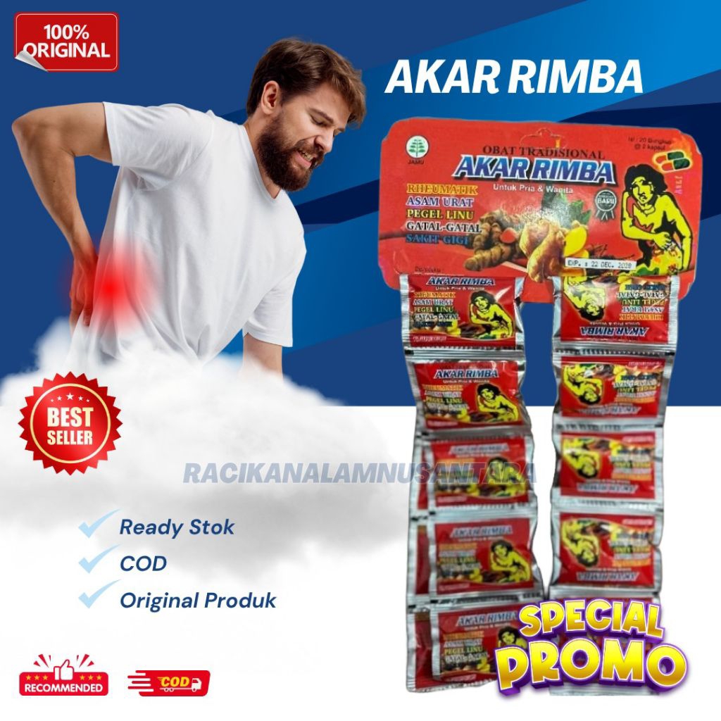 

Akar Rimba Kapsul Asam Urat Pegelinu Original 1 Renceng 100% Asli