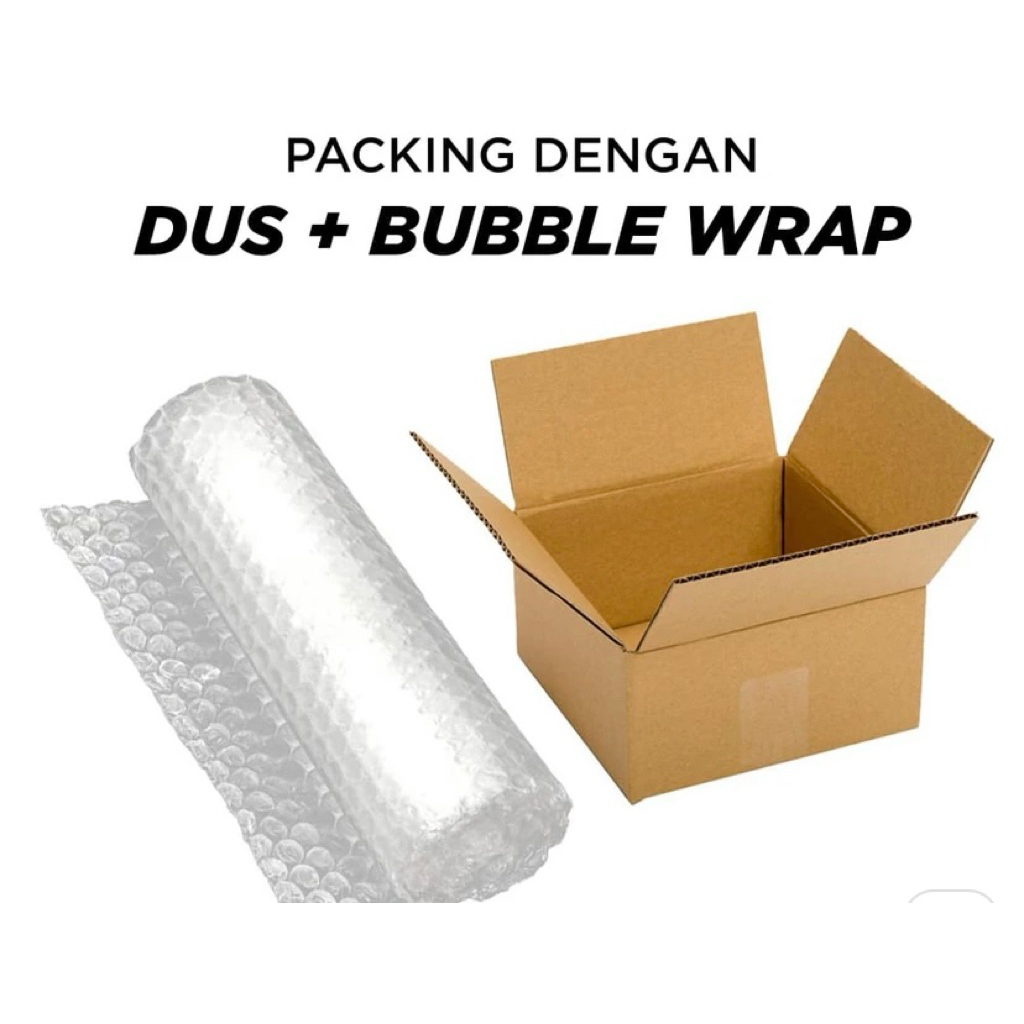 

Packing kardus dan tambahan bubble wrap