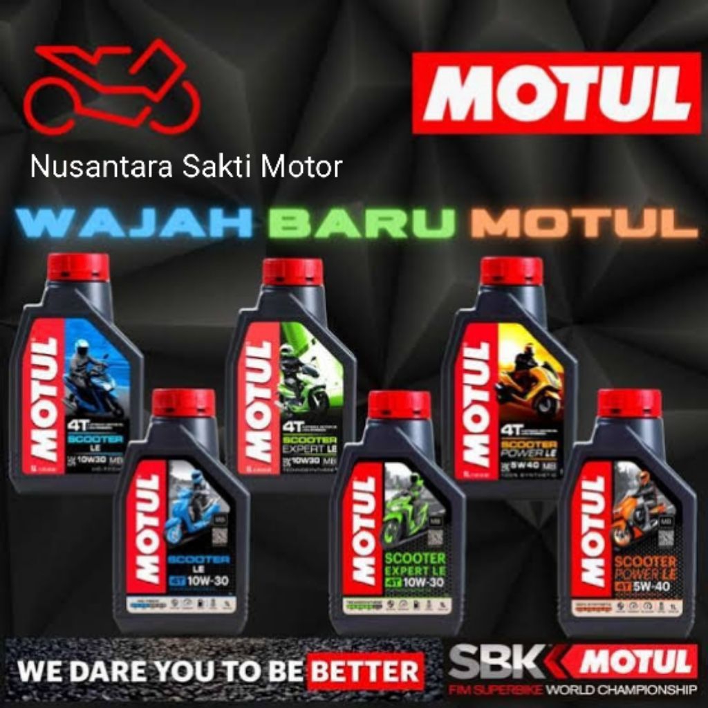 ( Oli Mesin Motor MOTUL ) Asli Original Matic Bebek 0.8L 1L 4t 2t moto gp power 3100 gold 5100 7100 