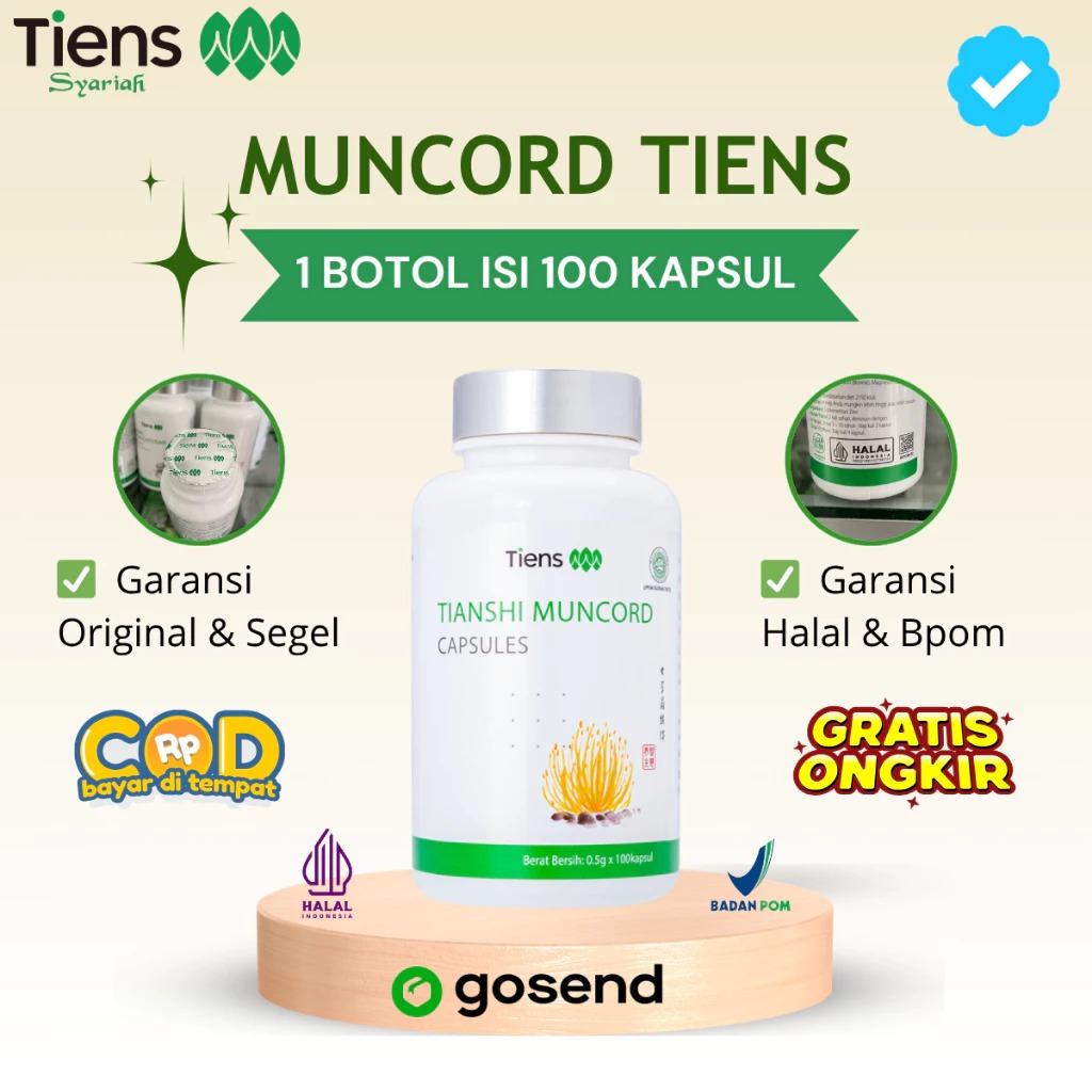 Muncord Tiens 100 kapsul Tianshi Cordyceps Original Stamina dan Imunitas Pria Ampuh
