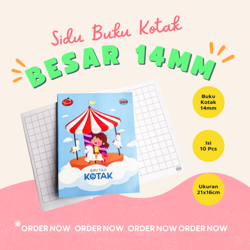 

(1 PACK) SIDU Buku Tulis Mandarin Kotak Besar 14mm