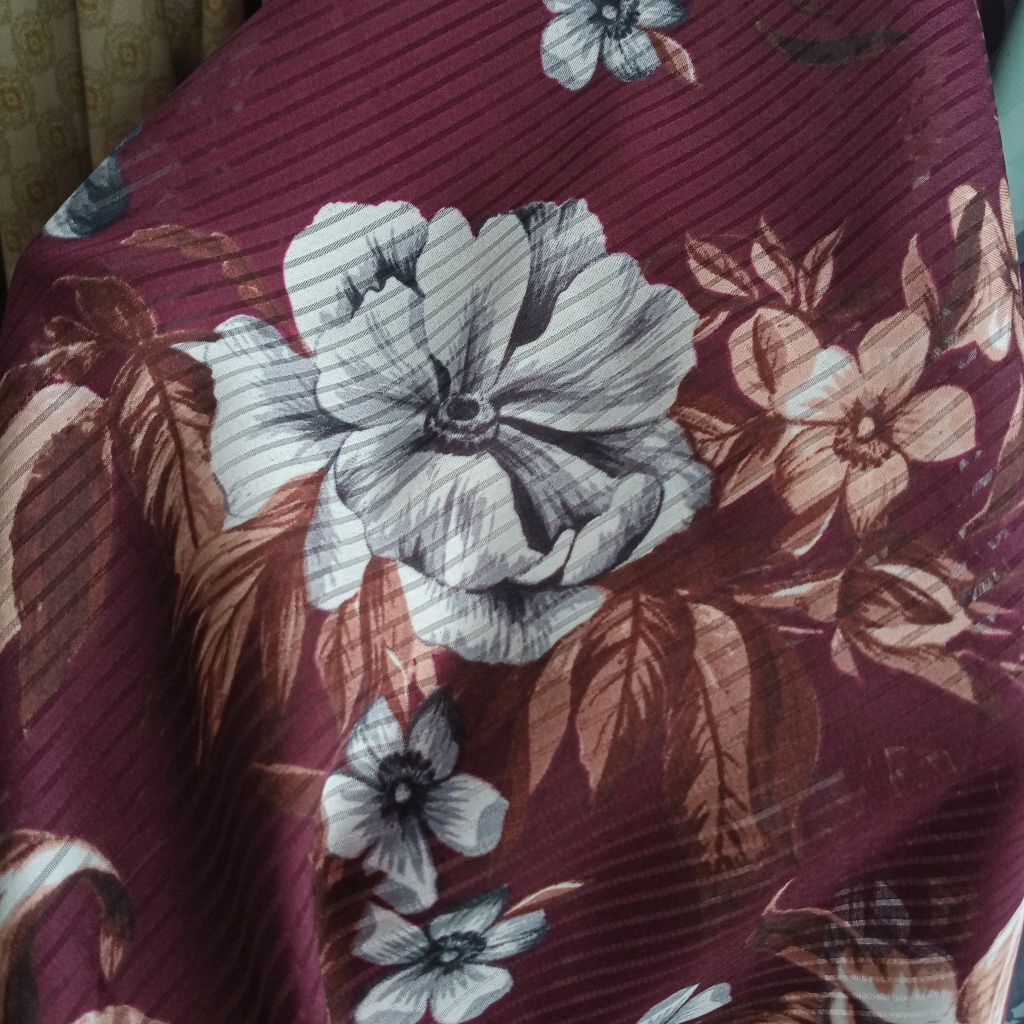 Kain sifon dobby motif - kain sifon dobby motif bunga - kain sifon meteran