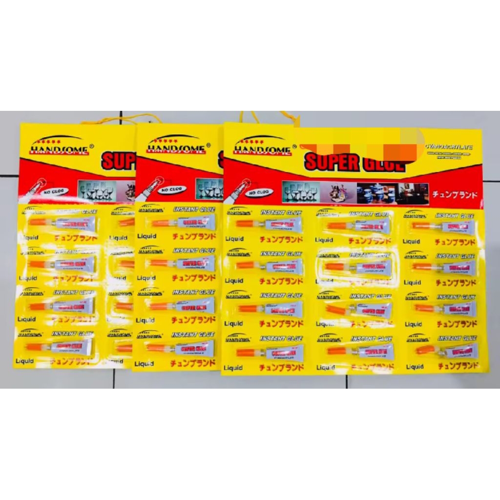 

Lem super glue - perekat 1 pak isi 12 pcs