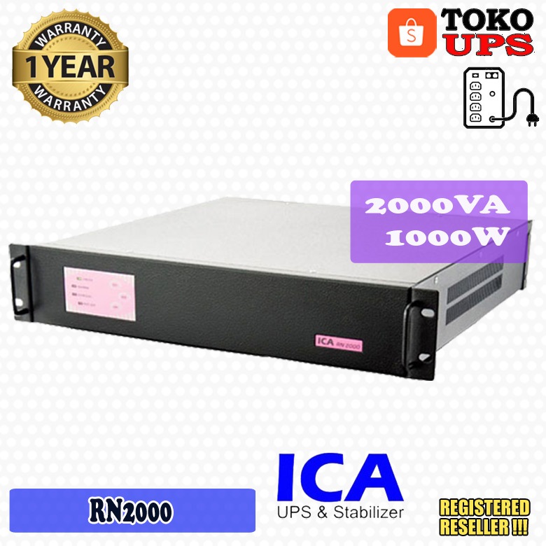 UPS ICA RN2000 2000VA 1000 Watt Pure Sinewave Rackmount