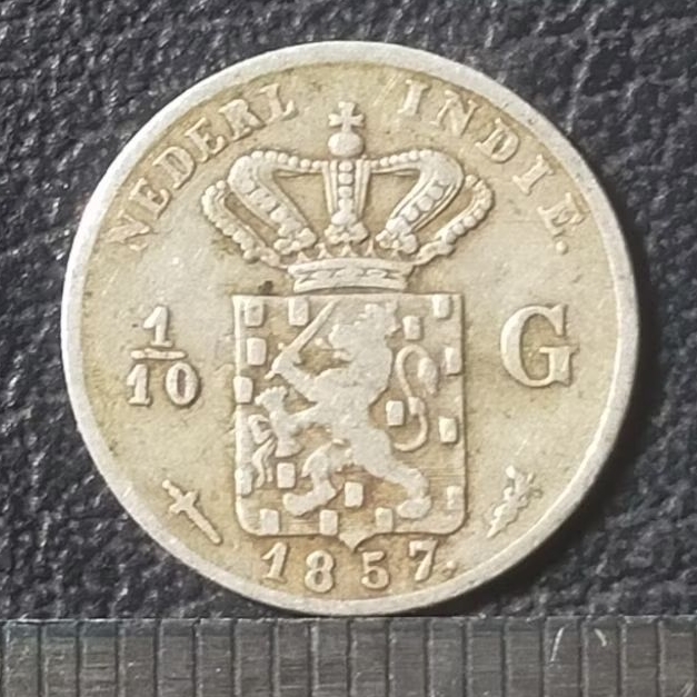 #3.SCK. KOIN KUNO || KOIN PERAK || SILVER COIN 1/10 G TAHUN 1857