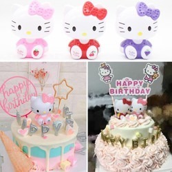 {LUCK.B} PAJANGAN FIGURE KUE ULANG TAHUN HELLO KITTY / HIASAN HELLOKITTY KUE ULANG TAHUN HELLOKITTY 