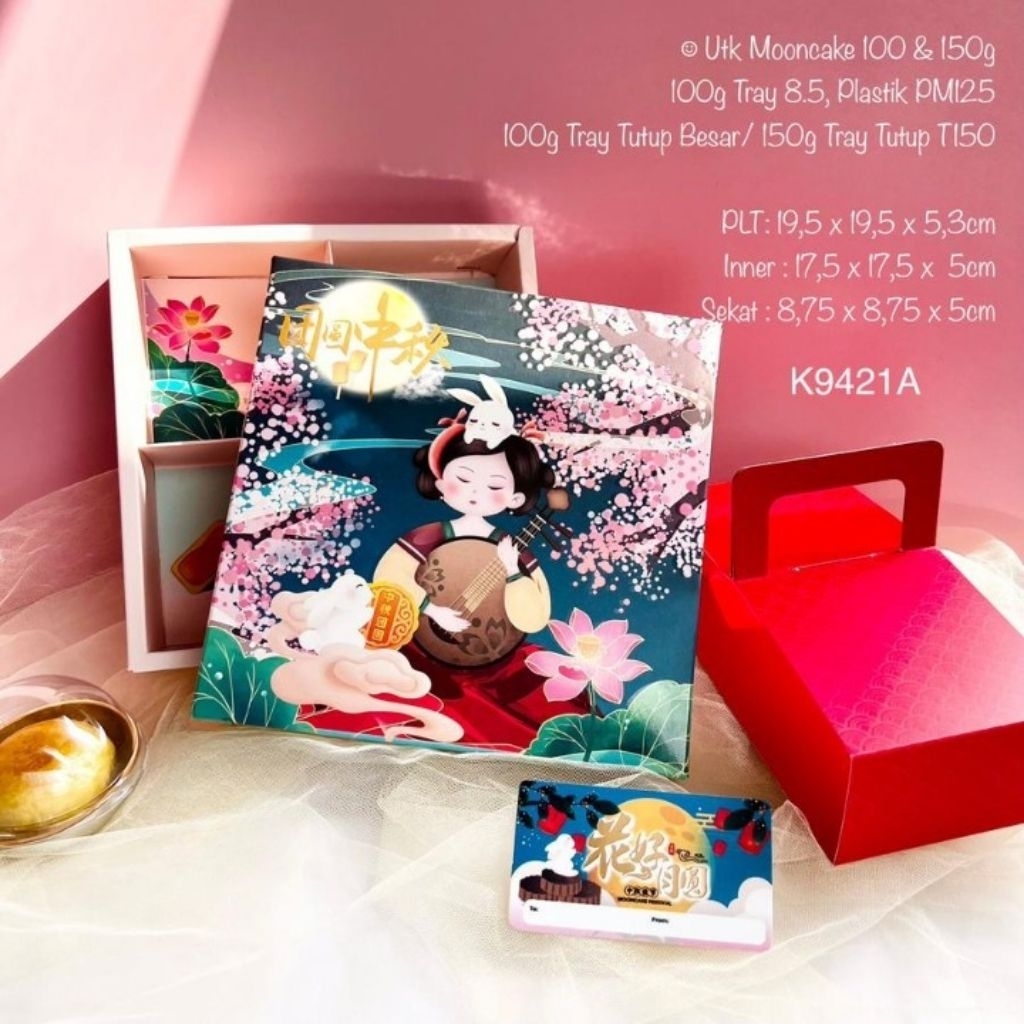 

CHANGE MID AUTUMN - Box mooncake 100-150gr box packaging mooncake 125gr sekat 4 dus kue bulan pie