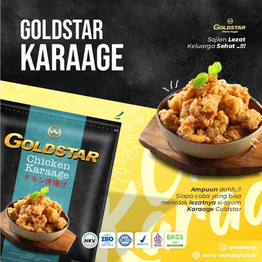 

GOLDSTAR CHICKEN KARAGE - Paha Ayam Crispy Karage 500gr - Kheiza Frozen