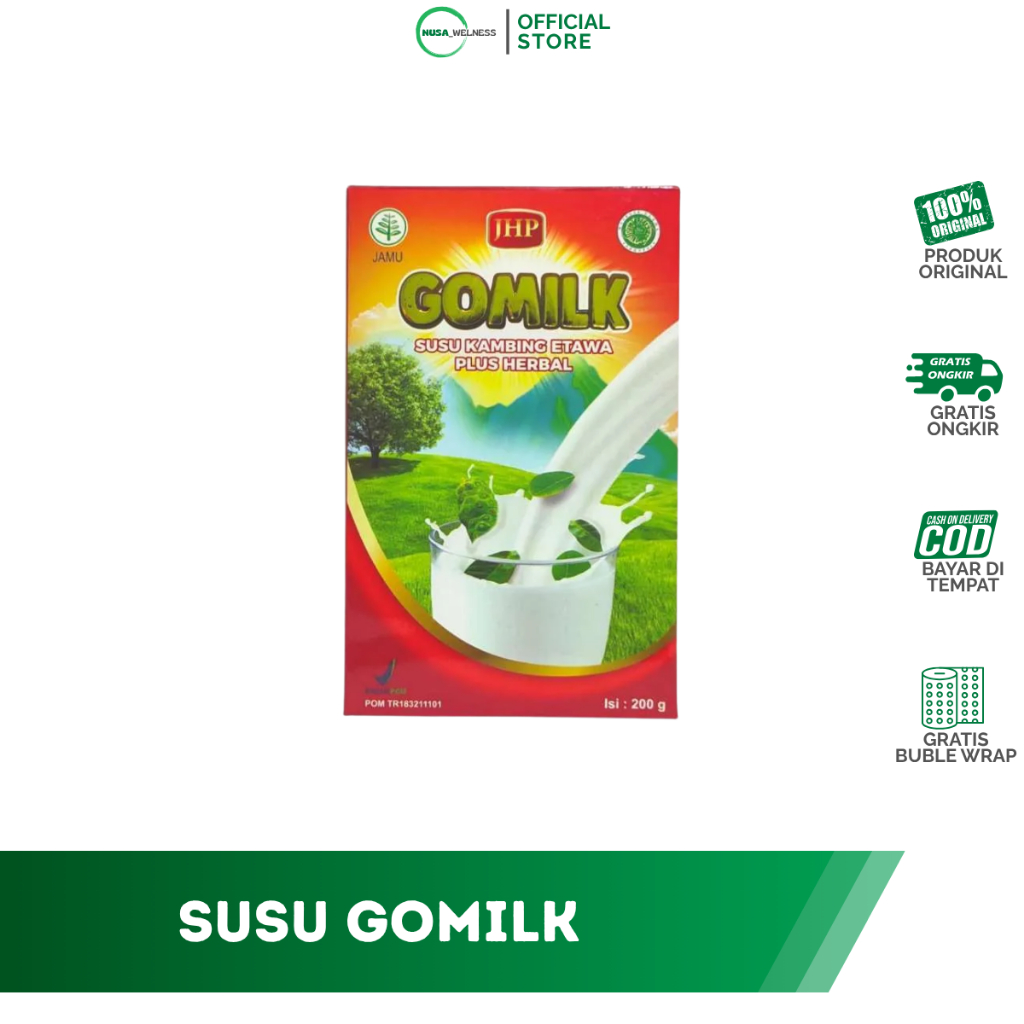

(Ada Bonus) Gomilk Susu Kambing Etawa Herbal No.1 | 3 varian rasa | susu kambing bubuk etawa | original bariklana 100% | enak & bergizi | bisa COD