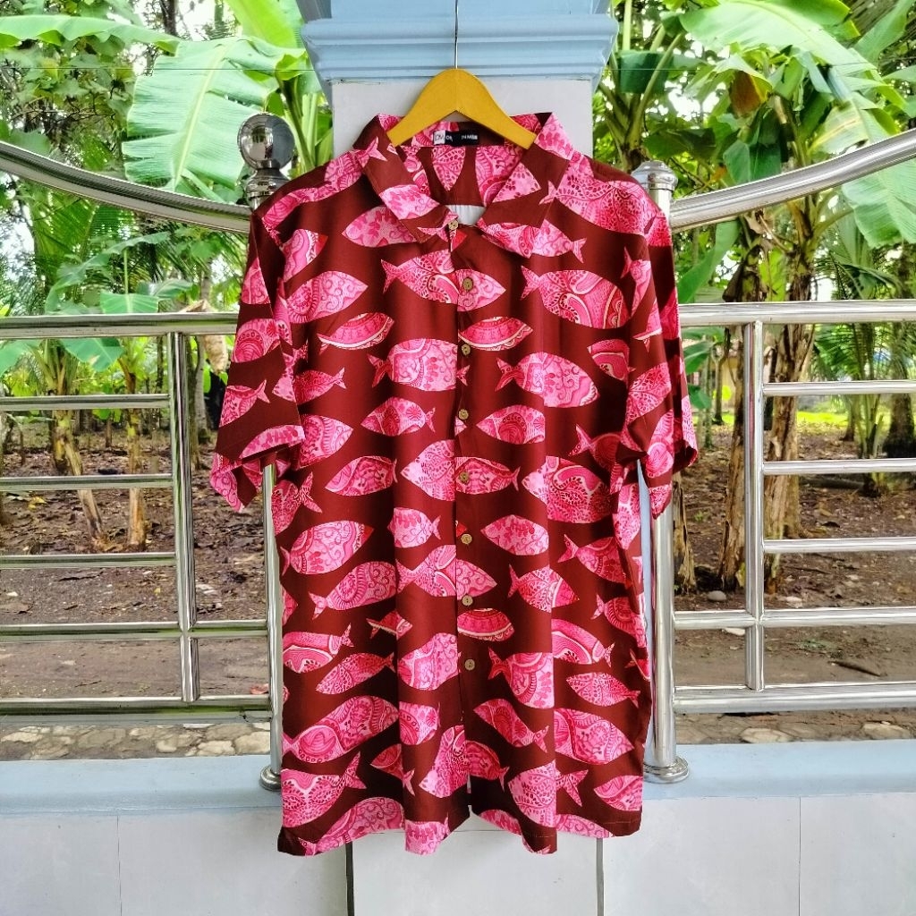 Kemeja / Lengan Pendek / Motif / Hawaii / Vintage / Second / ORRAPUN MISIR