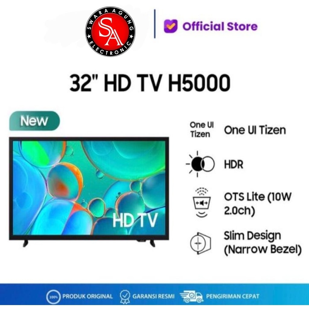 Led Smart Tv 32 Inch Samsung Type: 32H5000 (Khusus Daerah Medan)
