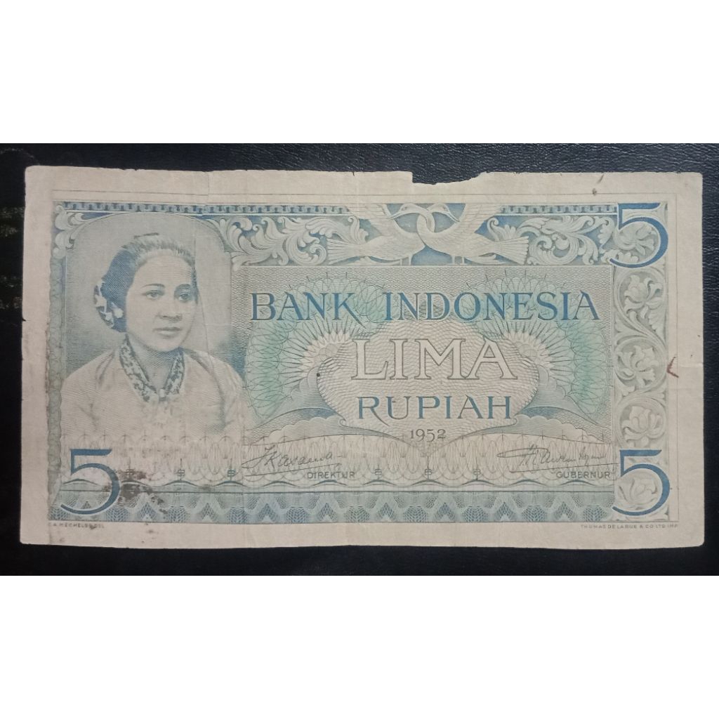 UANGKUNO 5 RUPIAH BUDAYA THN 1952