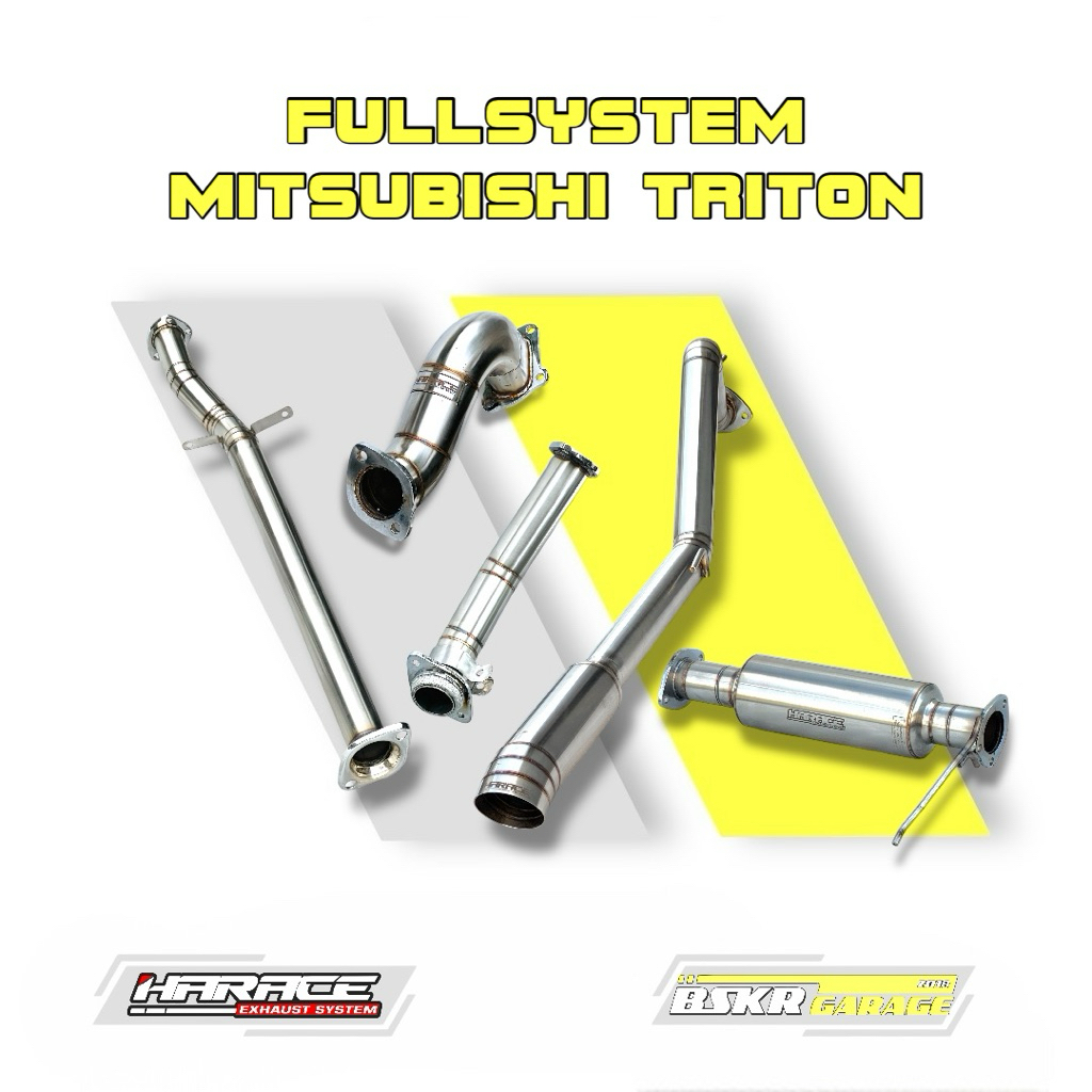 Knalpot Fullsystem Mitsubishi Triton 4D56 Harace Exhaust