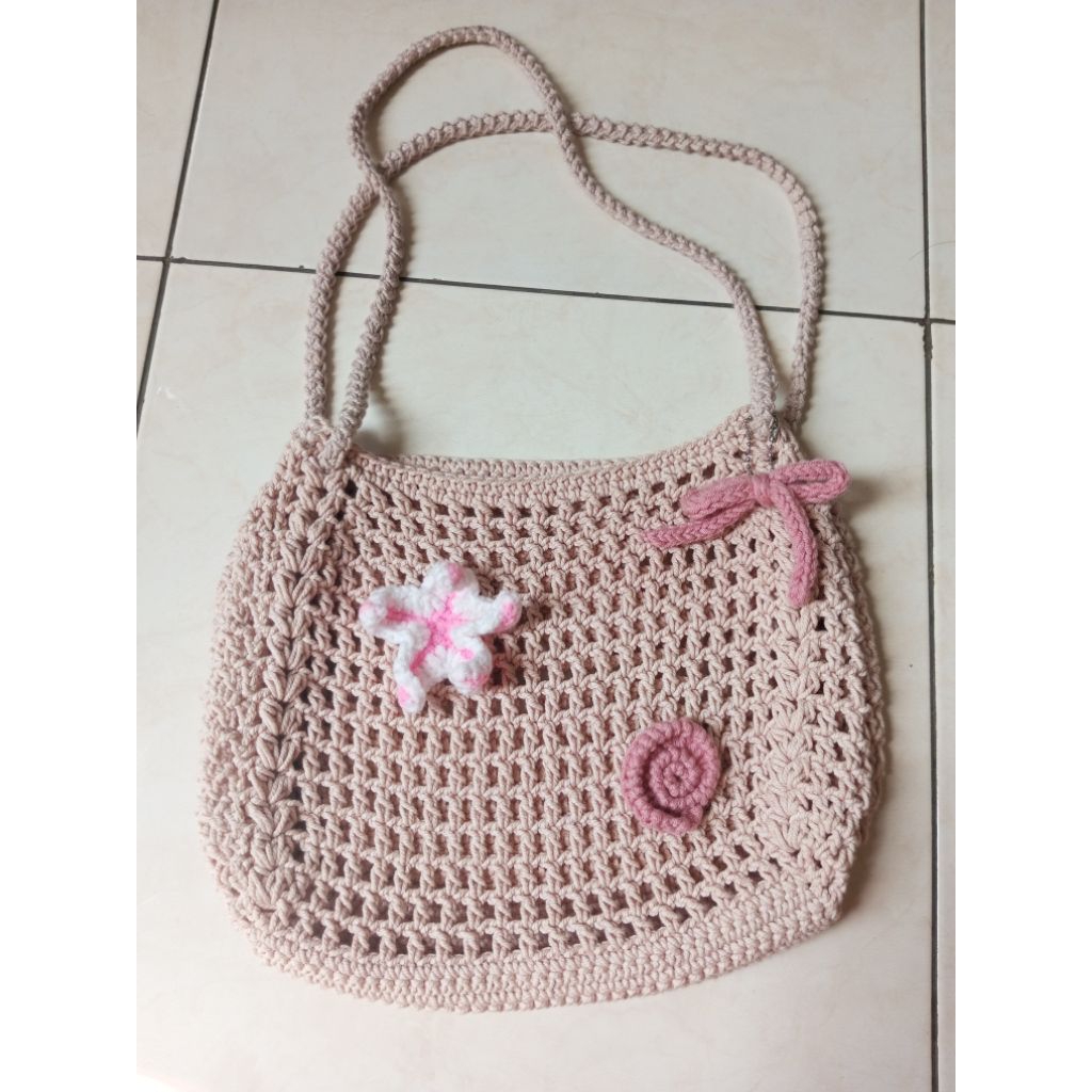 OCEAN BAG CROCHET, TAS RAJUT, CROCHET BAG