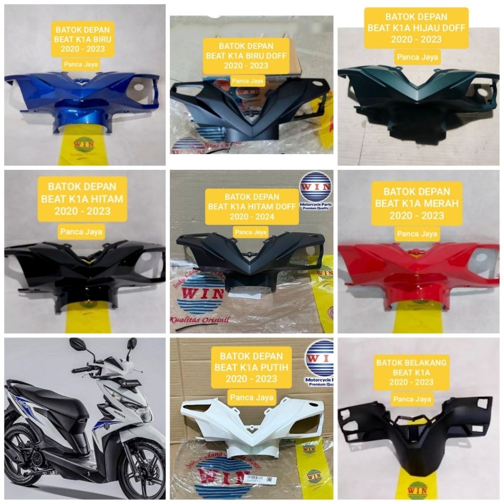 BATOK DEPAN | BELAKANG BEAT DELUXE K1A BIRU | BIRU DOFF | HIJAU DOFF | HITAM | HITAM DOFF | MERAH | 