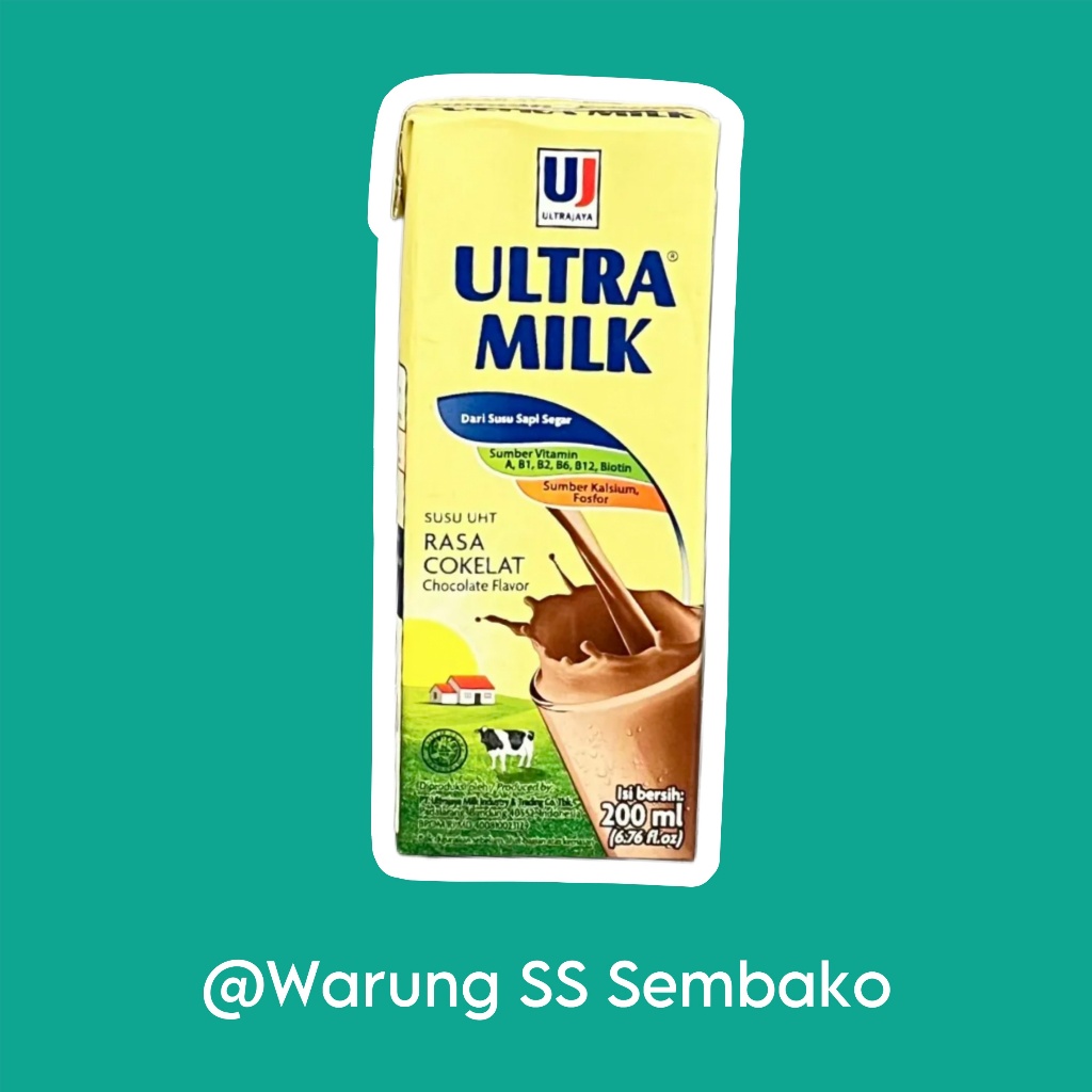 

Ultrajaya Ultramilk Susu UHT Coklat kotak 200 ml