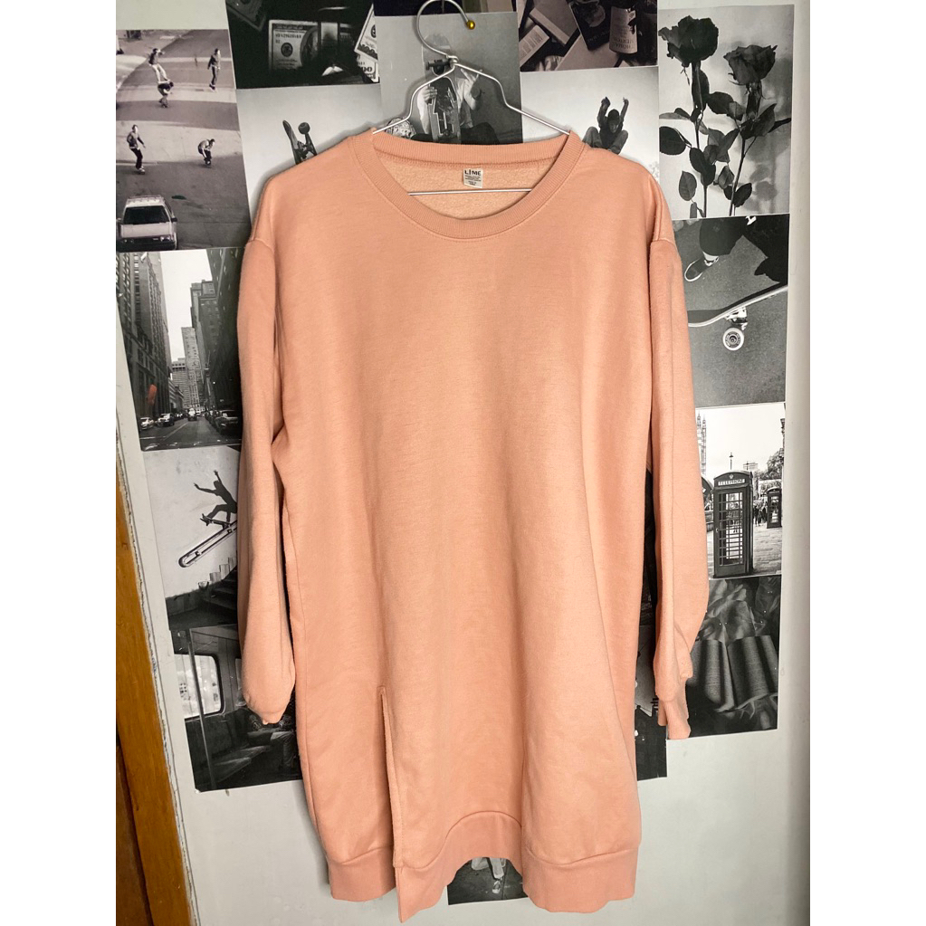 Crewneck Tunik Pink Salem preloved by raissaferd.lo