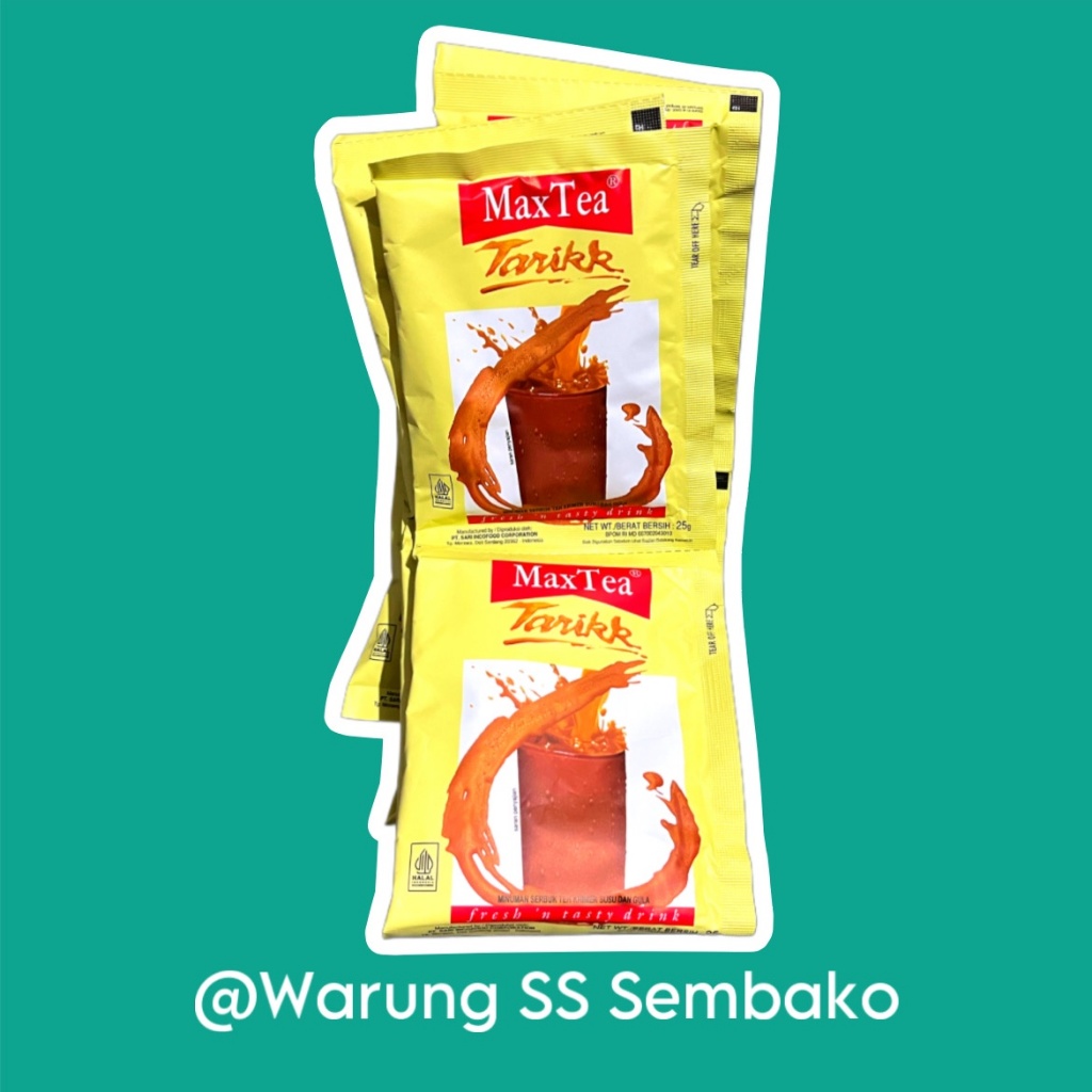 

Max Tea Minuman Serbuk Teh Tarik 1 renceng isi 10 pcs