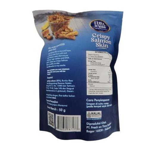 

Ygshop17 Crispy Salmon Skin Fura Seafood 50Gr + 30Gr Kulit Salmon Renyah Halal