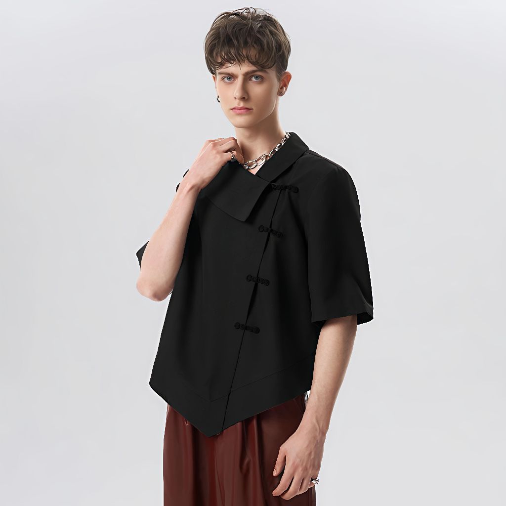 Cheongsam Pria Style kerah miring