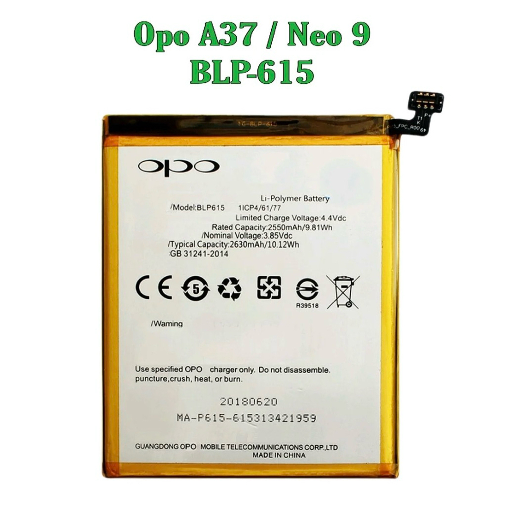 Baterai hp Original OPPO A37 OPPO A37F - BLP615 batre original a37 / neo 9