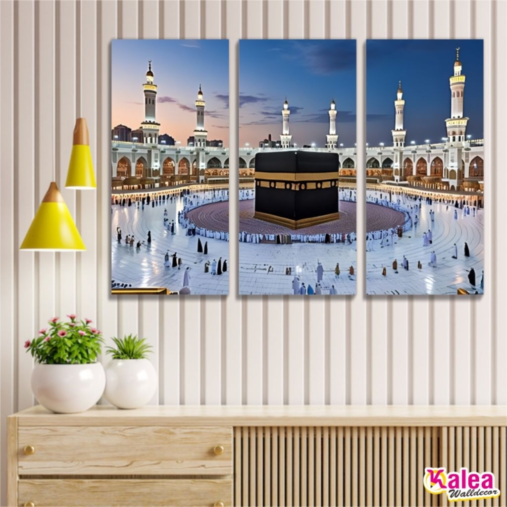 1 Set Walldecor Lukisan Kabah Ukuran Jumbo, Hiasan Dinding Lukisan Kabah