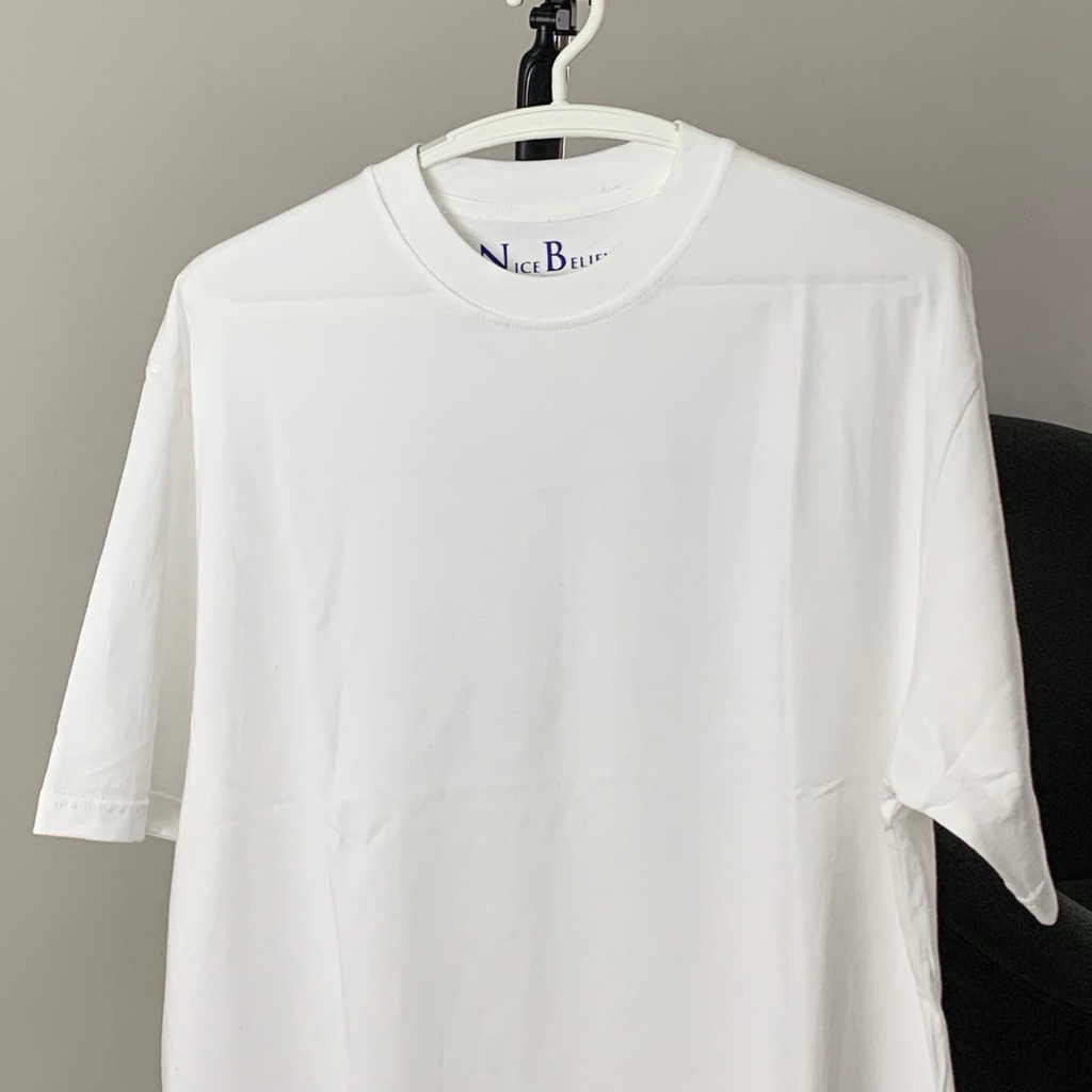 Kaos Polos Putih Natural Oversize / T-shirt Polos / Kaos Putih Natural