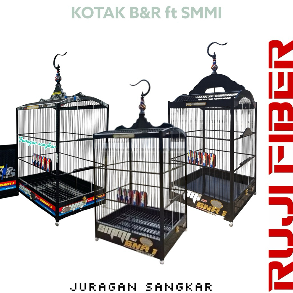 sangkar kandnag kotak BnR B&R feat SMMI jeruji fiber