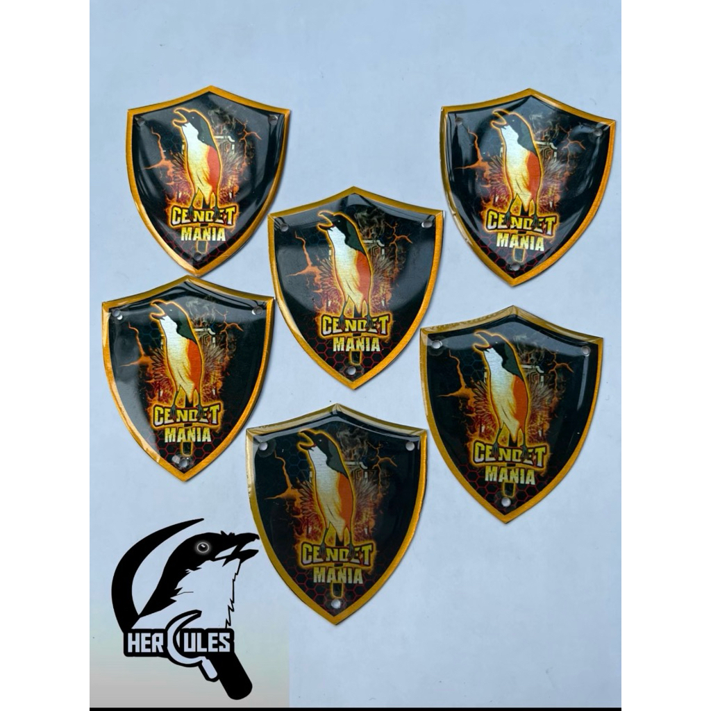 Emblem/logo sangkar burung 3D premium pentet