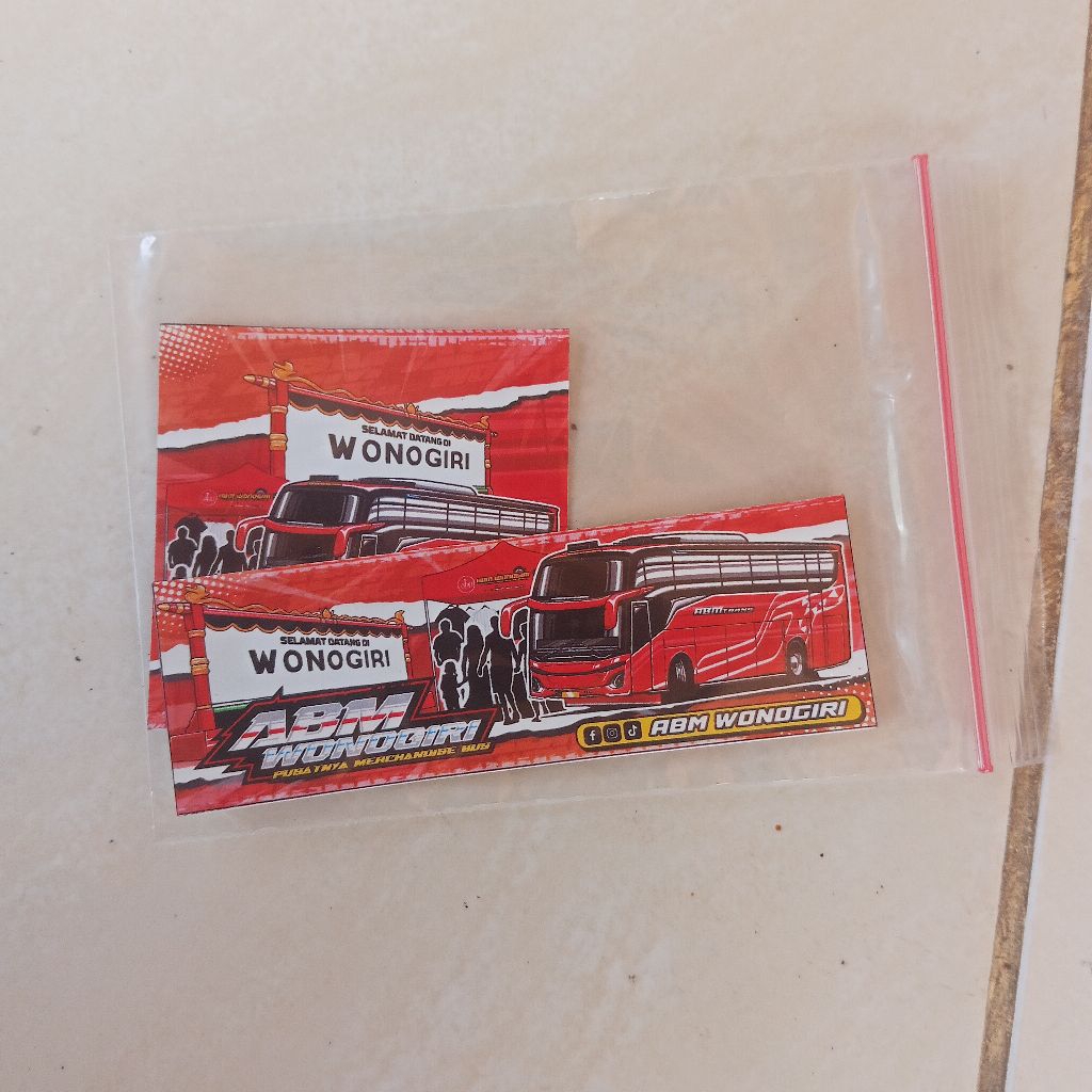 stiker bus "abm Wonogiri"