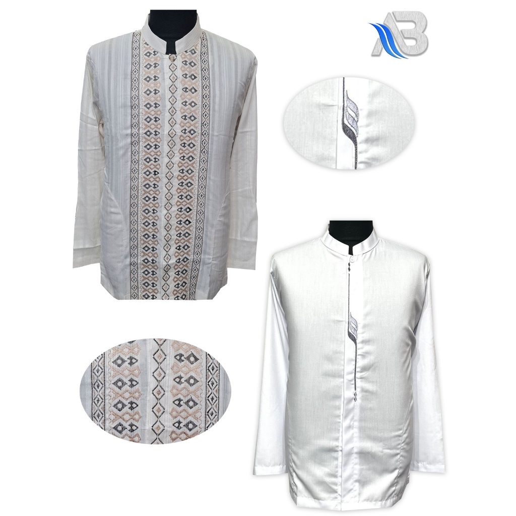 Baju Koko Pria Dewasa Lengan Pendek Terbaru Baju Koko Pria Bahan Katun Al Kahfi COD