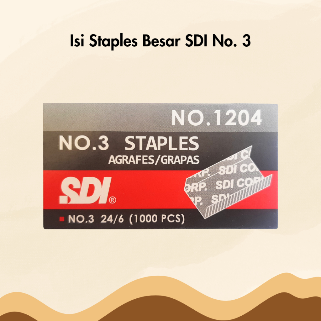 

Isi Staples Besar SDI No.3 Refill Stapler Hekter Jeglokan