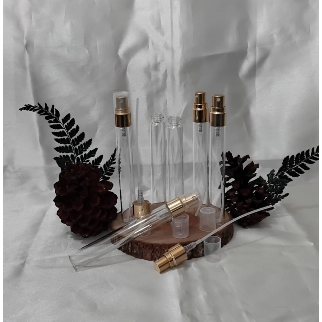 Spray 10ml Gold mewah / lusin ( 12pcs ) drat Botol parfum semprot / spray kaca polos