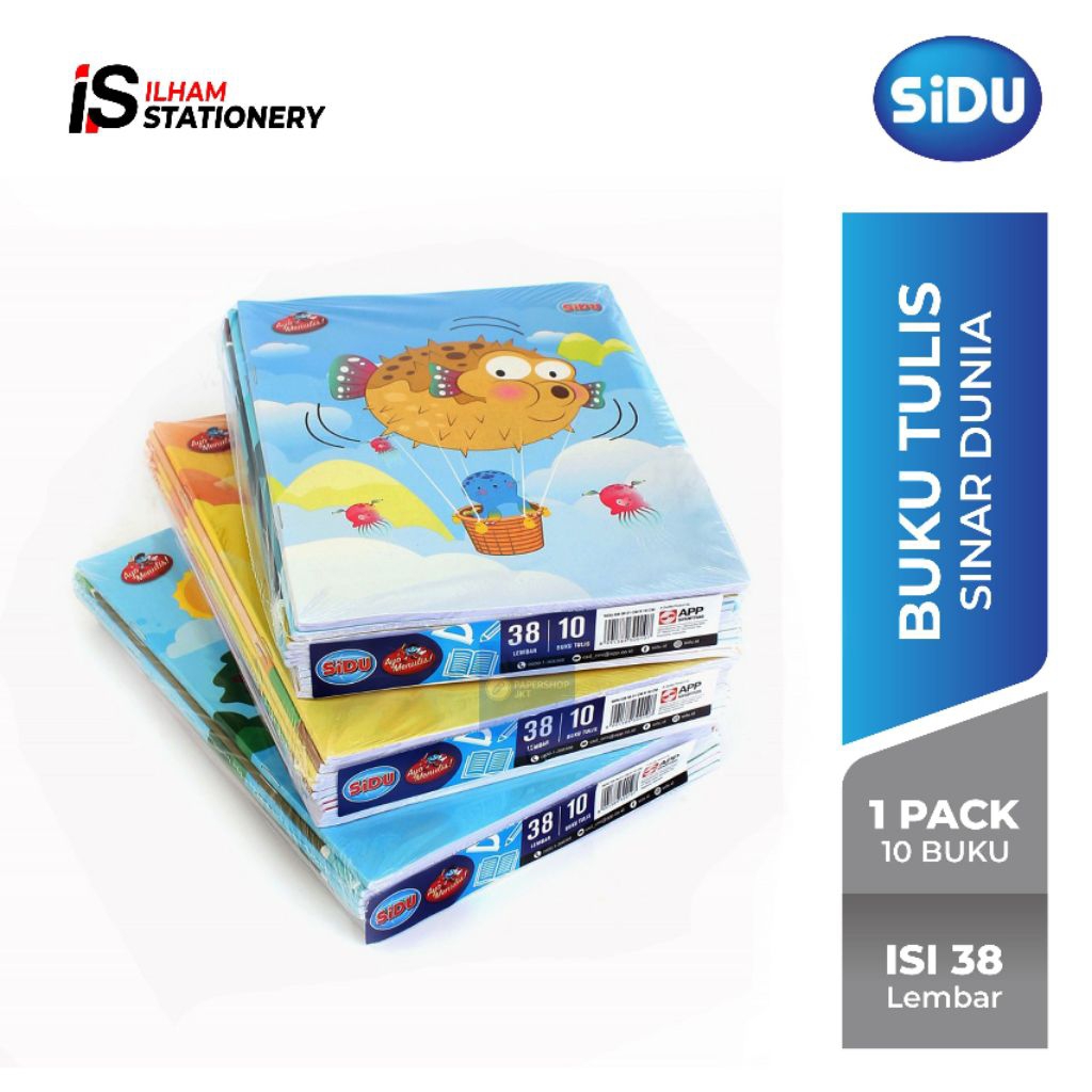 

Buku Tulis Sidu isi 38 - 1 pack
