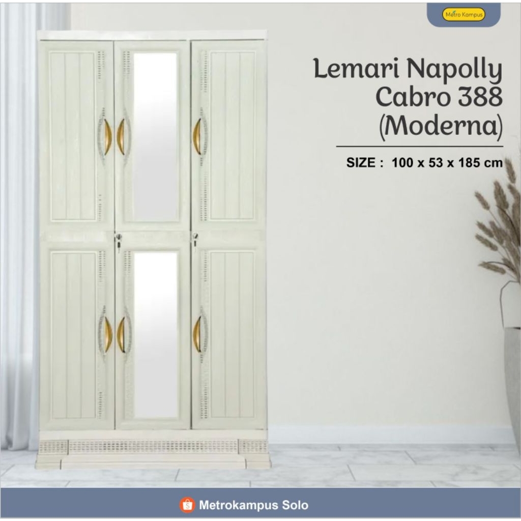 LEMARI NAPOLLY CABRO 388 MODERNA/LEMARI PAKAIAN/LEMARI AESTHETIC