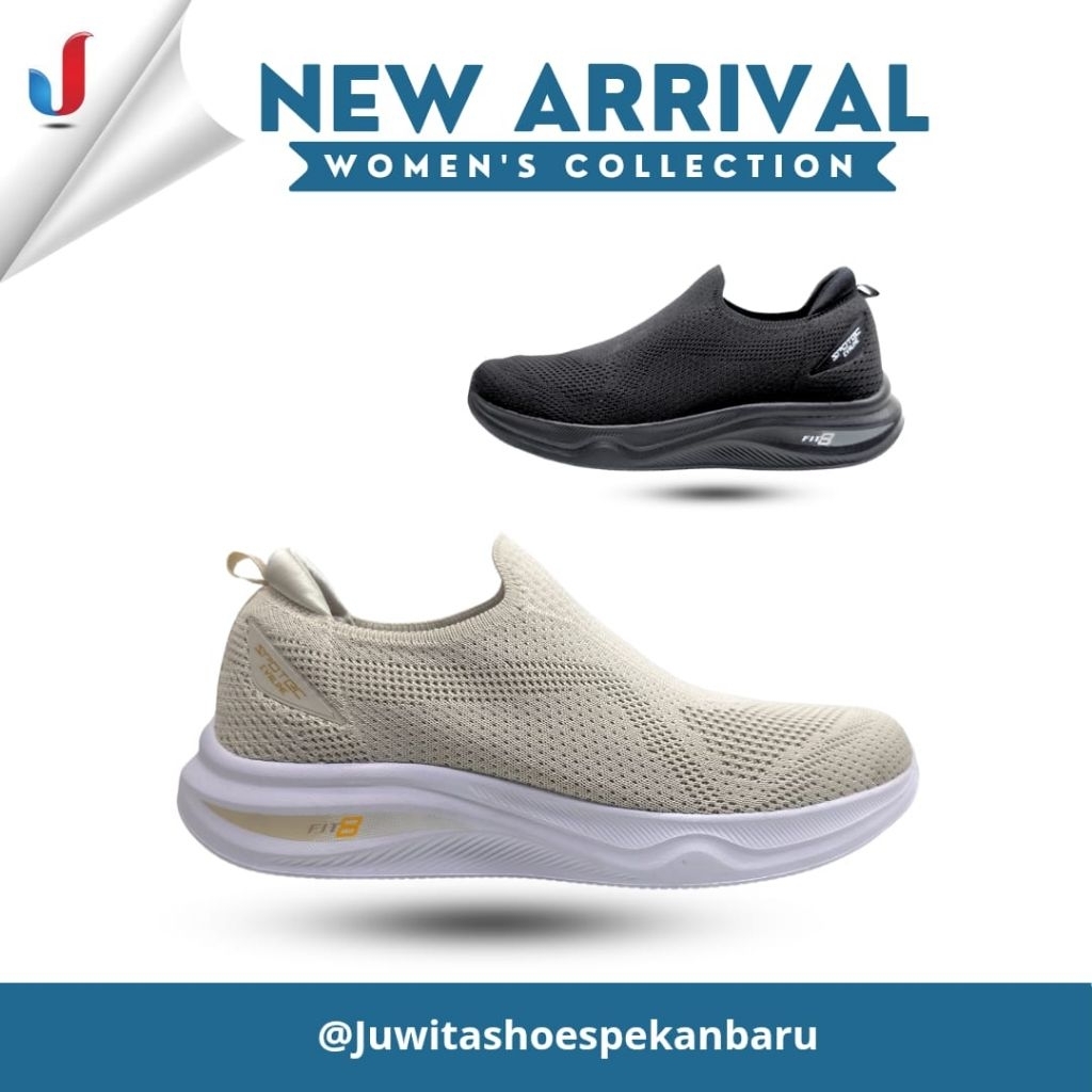 Spotec EVALINE sepatu sneakers cewek perempuan wanita slipon tanpa tali