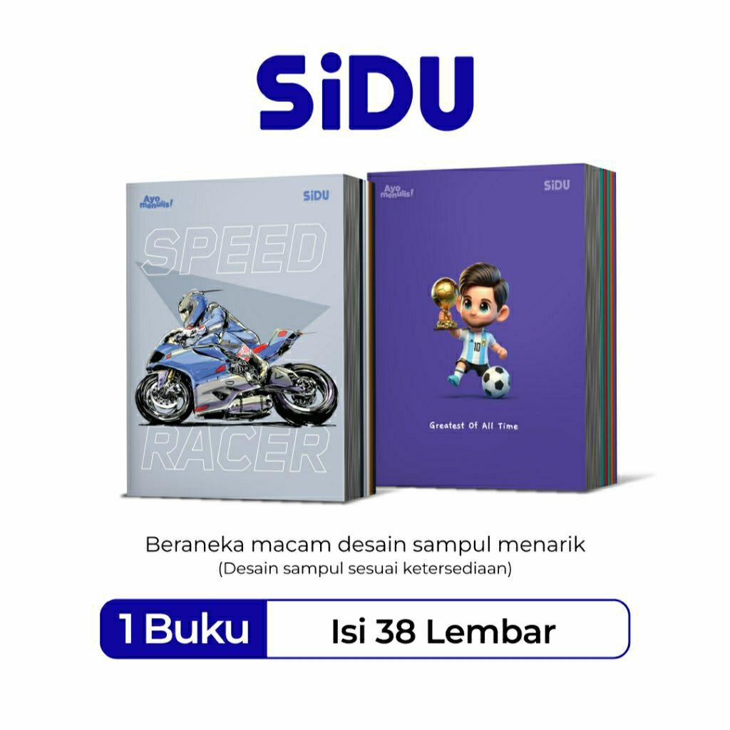 

RK ( 10 pcs ) BUKU TULIS campuss bigboss ,sinar dunia / sidu 38 lembar , 58 lembar buku tuli murah