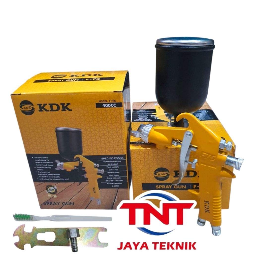 KDK SPRAY GUN CAT F75G TABUNG ATAS / SEMPROTAN CAT SPRAY GUN F75 F 75 TABUNG ATAS KDK