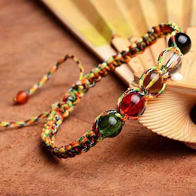 Gelang Manik 5 Elemen Warna Gelang Keberuntungan Tali Anyaman Gelang Feng Shui | AIO