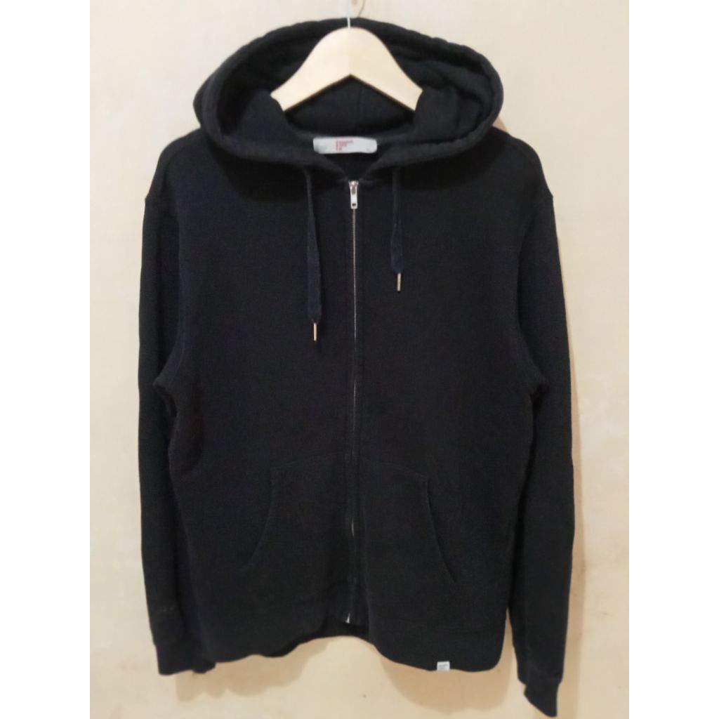 Hoodie 8seconds zipper hitam minus